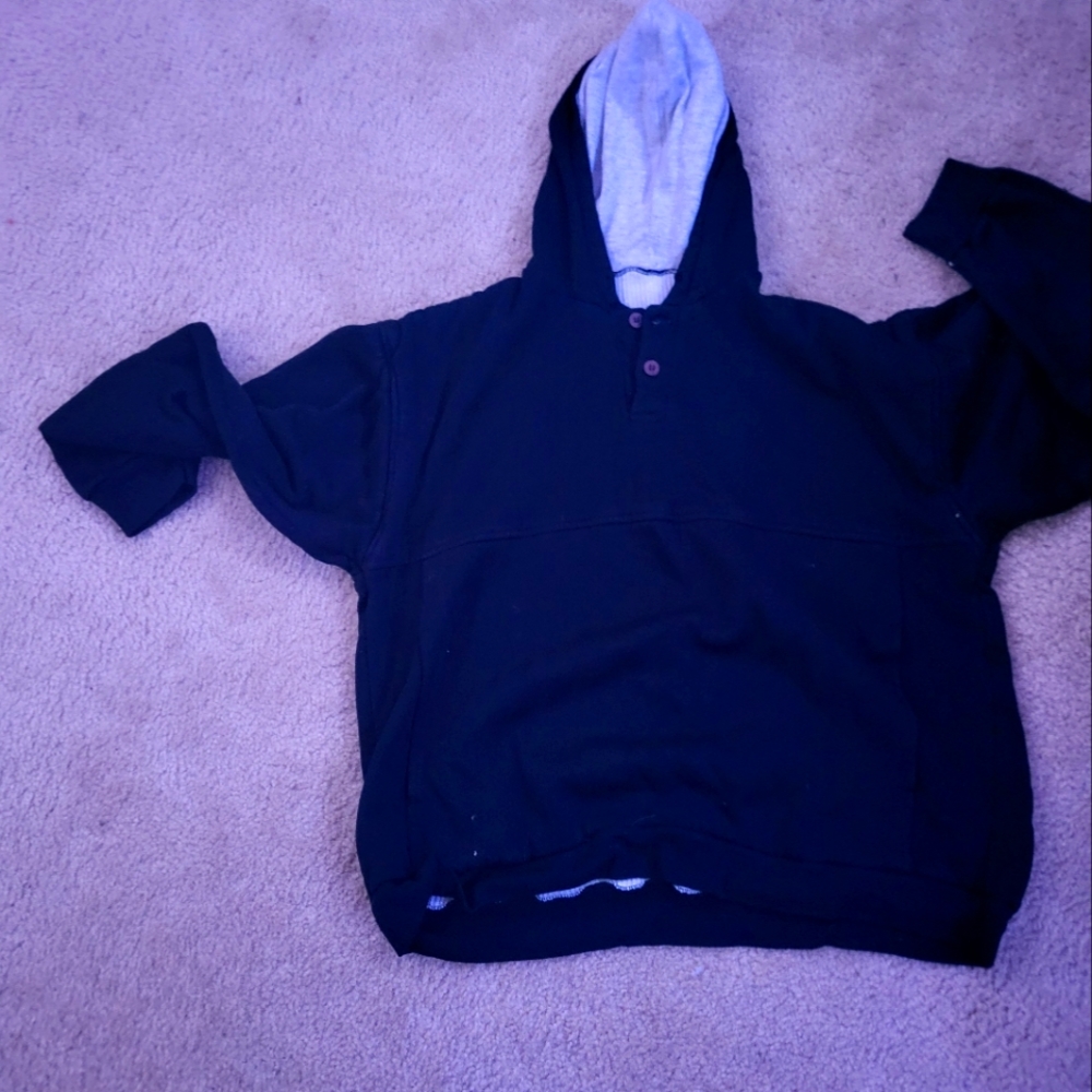Black,hooded,sweatshirt